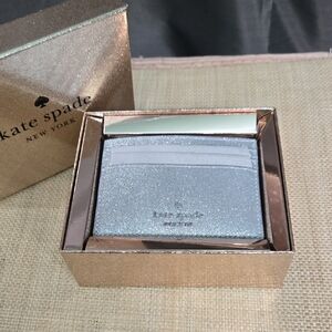 Kate Spade Silver Glitter Card Holder